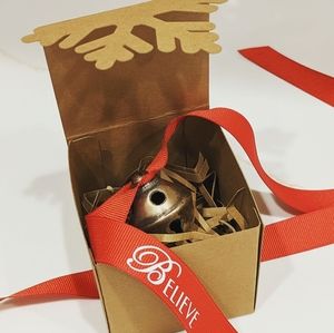 Antique brass sleighbell ornament